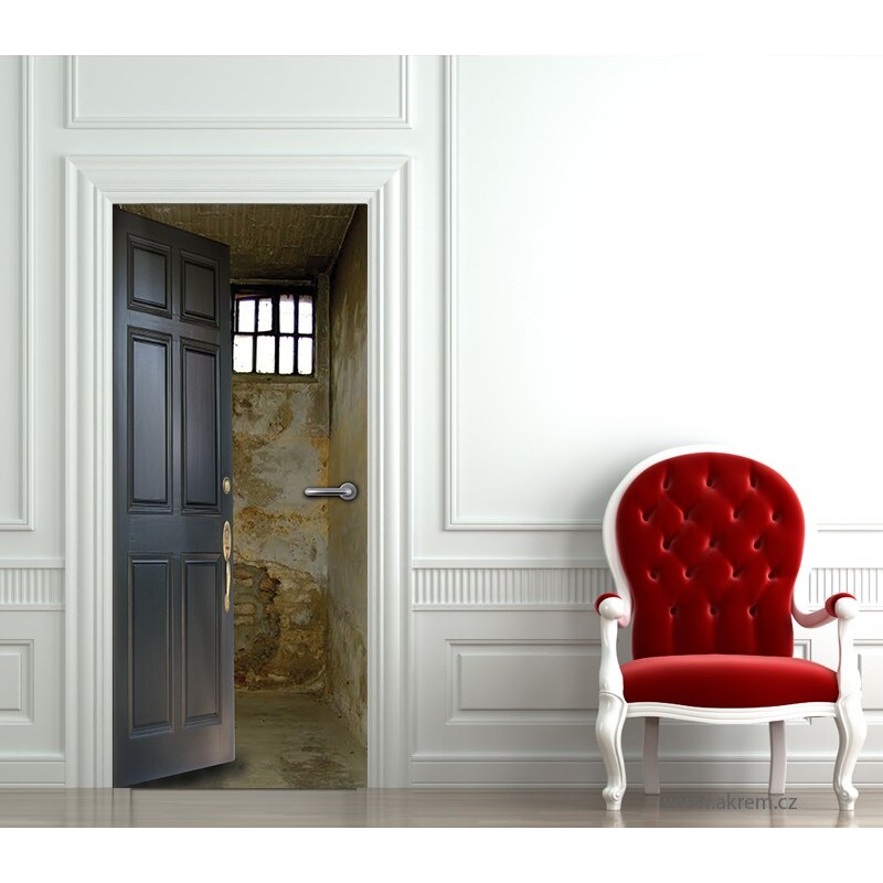 Xdecor Cela ve vězení (92 × 210 cm) - Živá dekorace na dveře