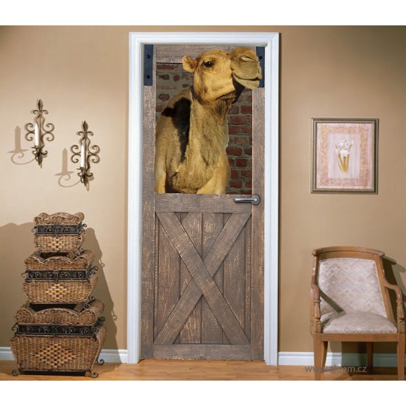 Xdecor Velbloudí stáj (92 × 210 cm) - Živá dekorace na dveře