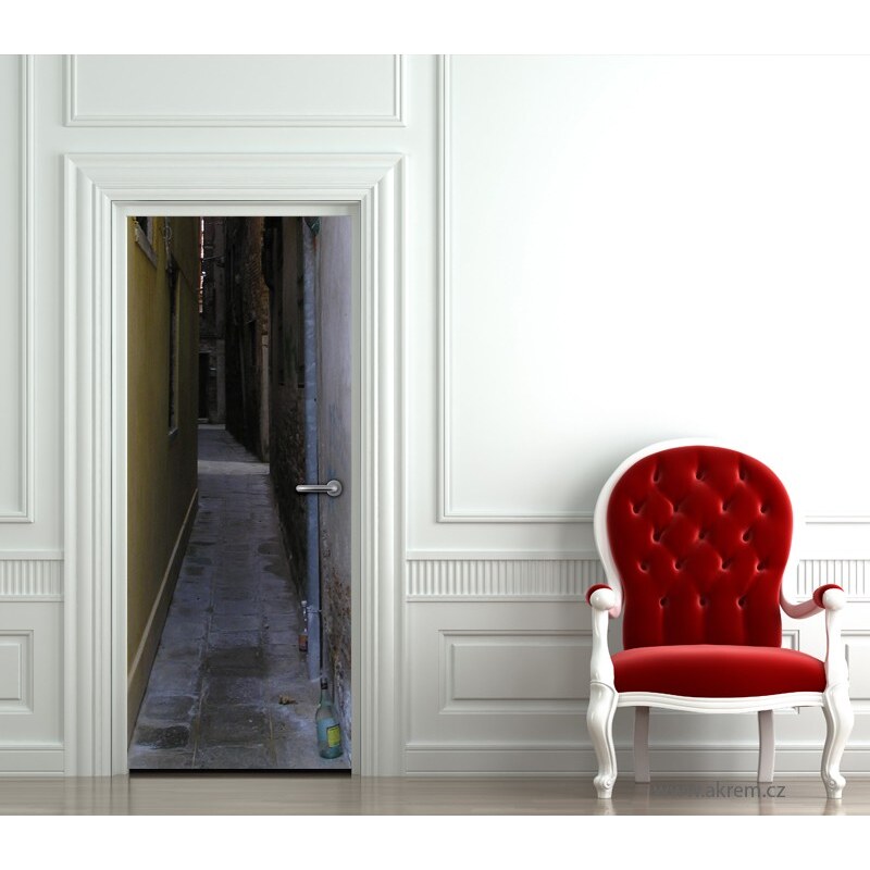Xdecor Ulička (92 × 210 cm) - Živá dekorace na dveře