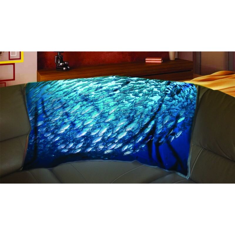 Xdecor Hejno ryb 150 x 120 cm - Fleecová deka