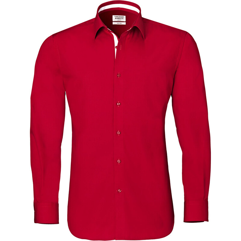 Červená košile Vincenzo Boretti SF706