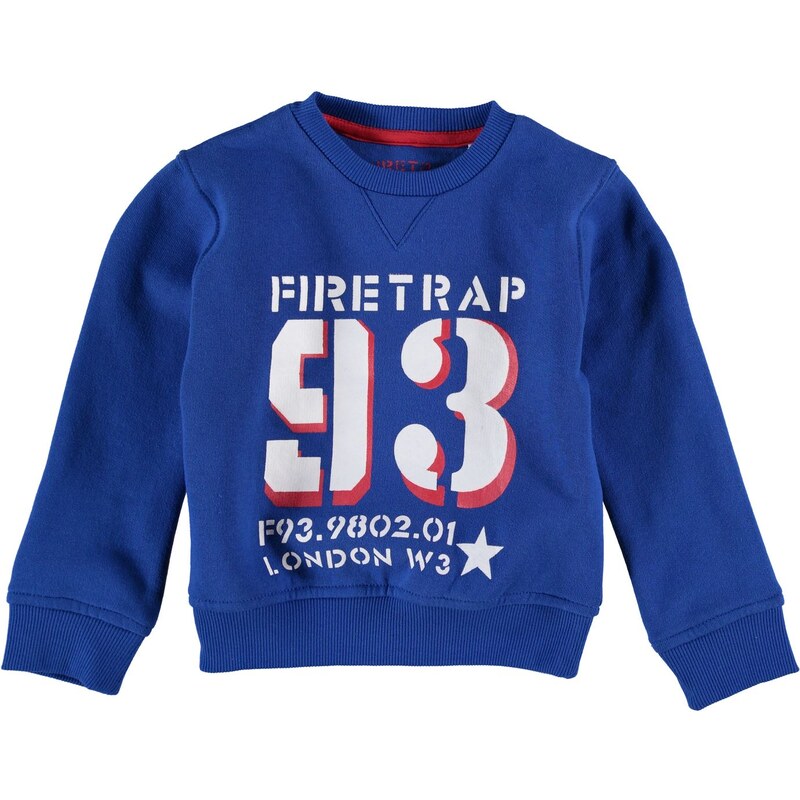 Firetrap Crew Sweater Child Boys Snorkel Blue