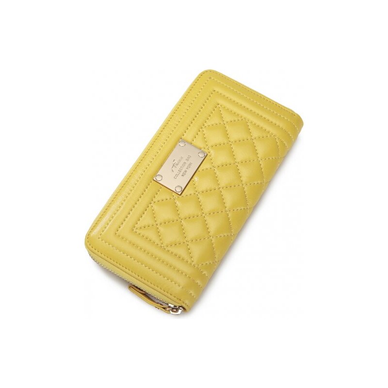 NUCELLE Dámská kožená peněženka Lulu žlutá