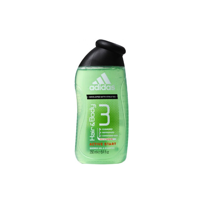 Adidas Sprchový gel a šampon pro muže 3 v 1 Hair & Body Active Start (Shower Gel, Shampoo, Face Wash)