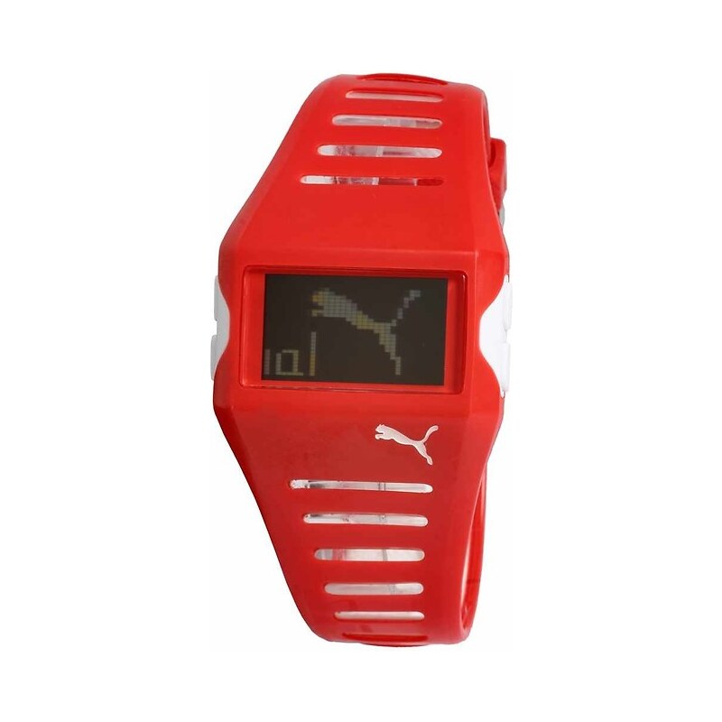 Červené digitální hodinky Puma
