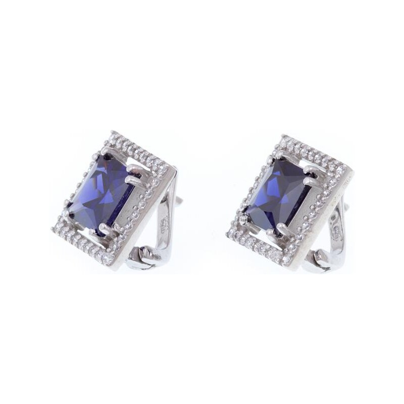 a-diamond.eu jewels s.r.o. (CZ) Náušnice stříbrné tmavě modré sna106