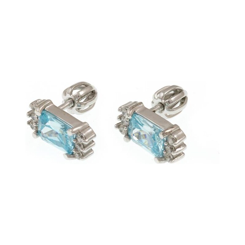 a-diamond.eu jewels s.r.o. (CZ) Náušnice stříbrné světle modré sna114