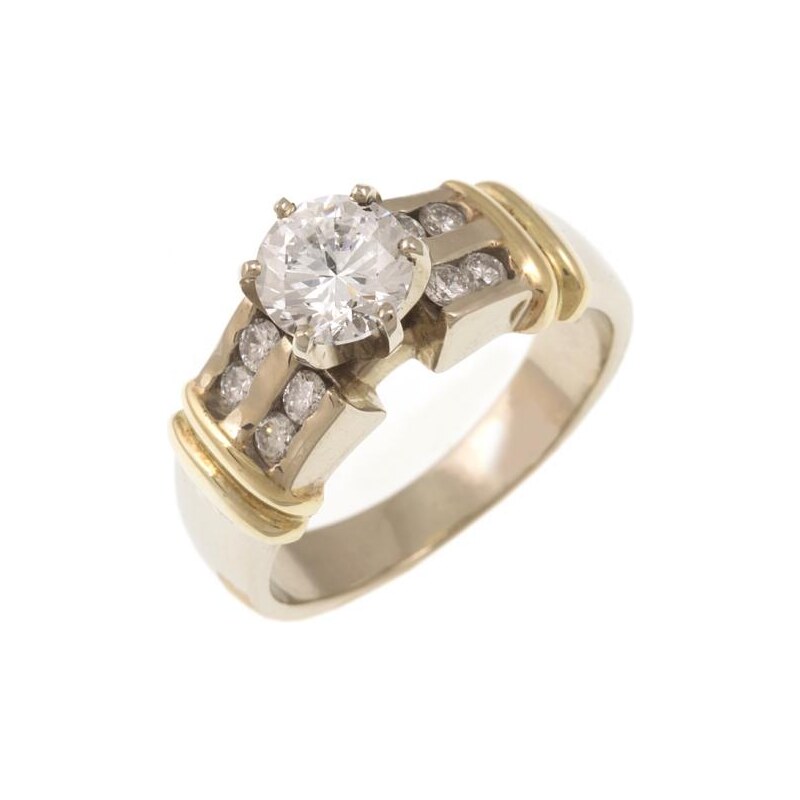 Prsteny zlaté s přírodními diamanty zásnubní set zpd178