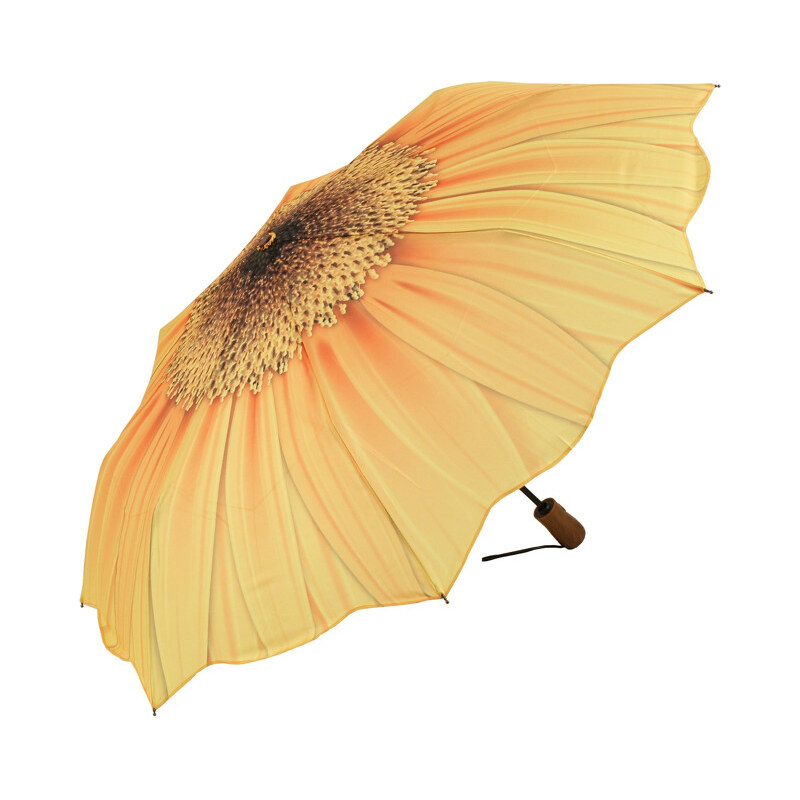 Blooming Brollies Dámský skládací plně automatický deštník Galleria Sunflower Bloom Floral GFFSB