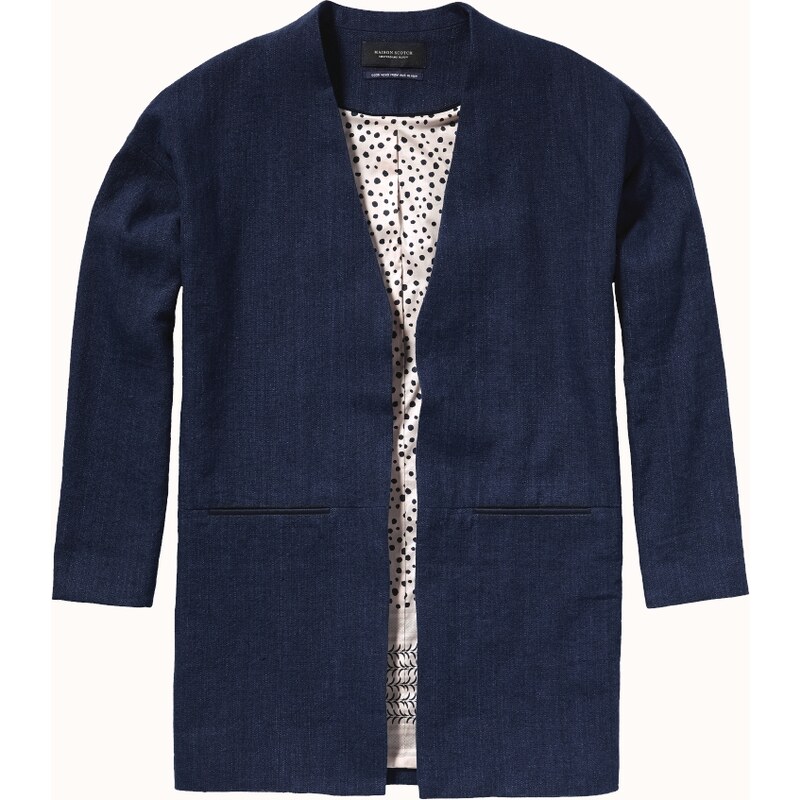 Maison Scotch Boxy fit summer blazer with special lining