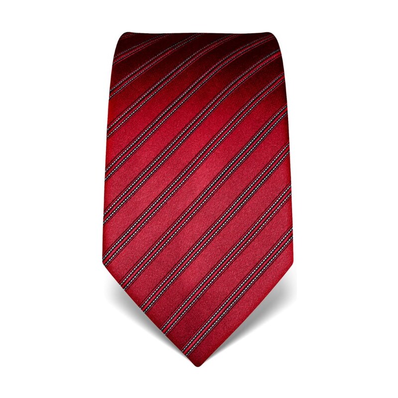 Luxusní červená kravata Vincenzo Boretti 21940 - s prošitím