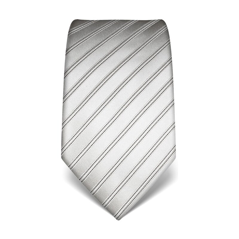 Luxusní stříbrná kravata Vincenzo Boretti 21940 - s prošitím