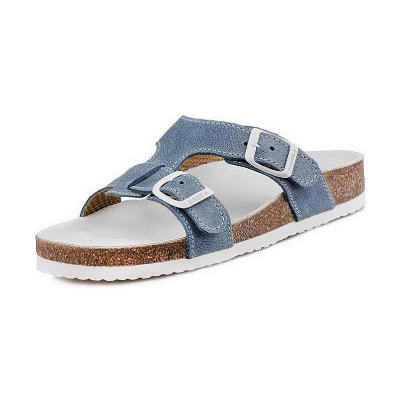 Barea Dámské modrobílé pantofle 003050