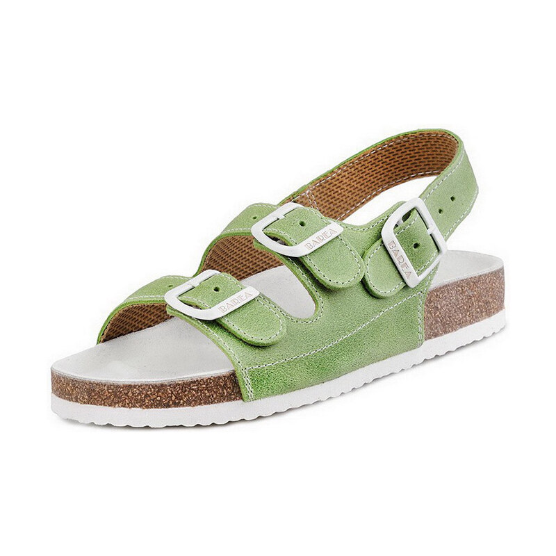Barea Dětské zelenobílé sandály 008462