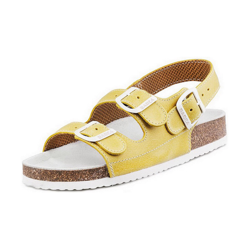 Barea Dětské žlutobílé sandály 010462