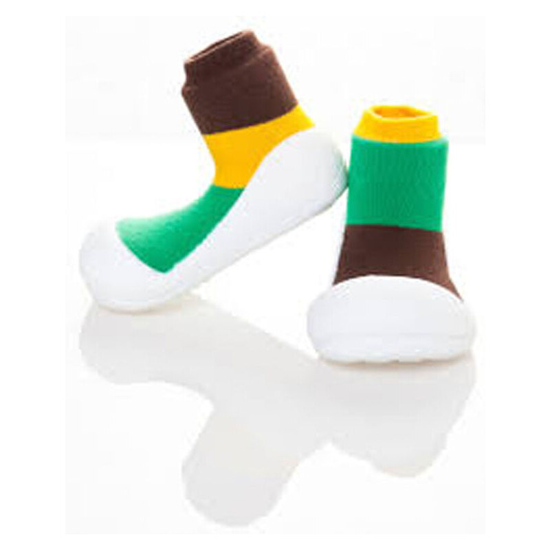 Dětské hnědo-zelené boty Attipas Together