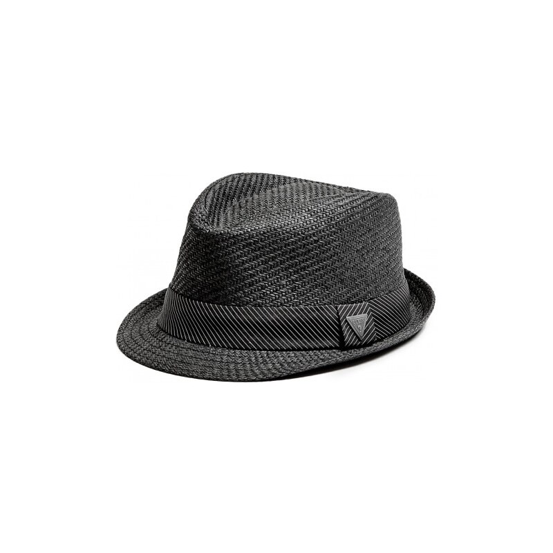 GUESS Woven Triangle Fedora - black