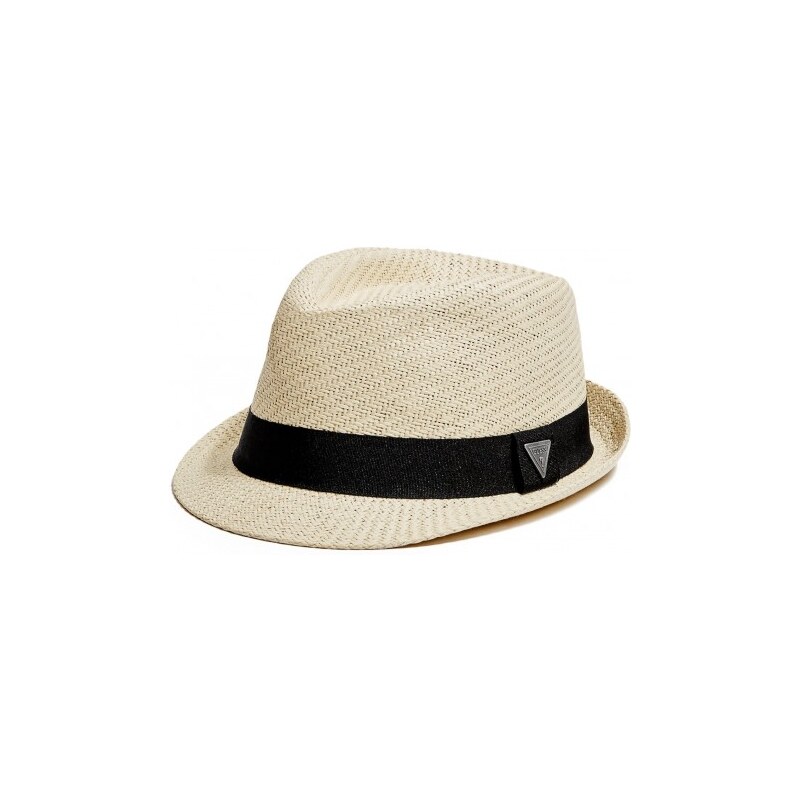 GUESS Woven Triangle Fedora - natural