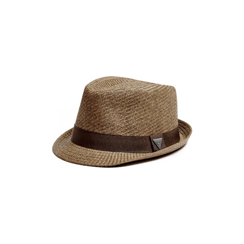 GUESS GUESS Woven Triangle Fedora - brown