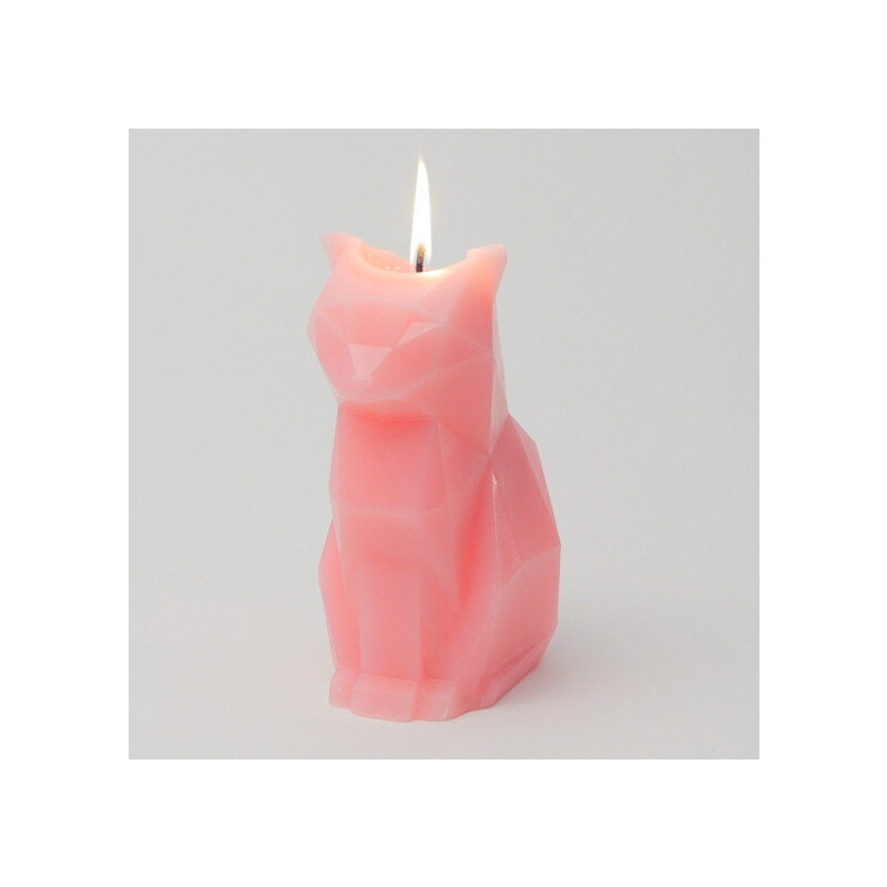 Růžová svíčka Pyropet Kisa