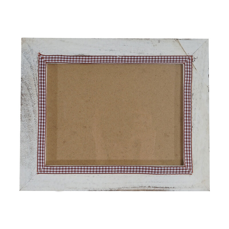 Bílý dřevěný rám na fotografie Mendler Shabby, 19 x 24 cm