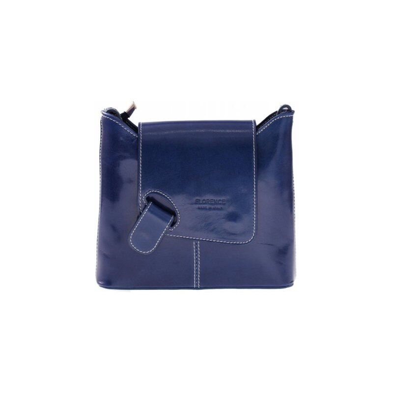 Florance Collection Kožená kabelka listonoška dokladovka Tmavě modrá