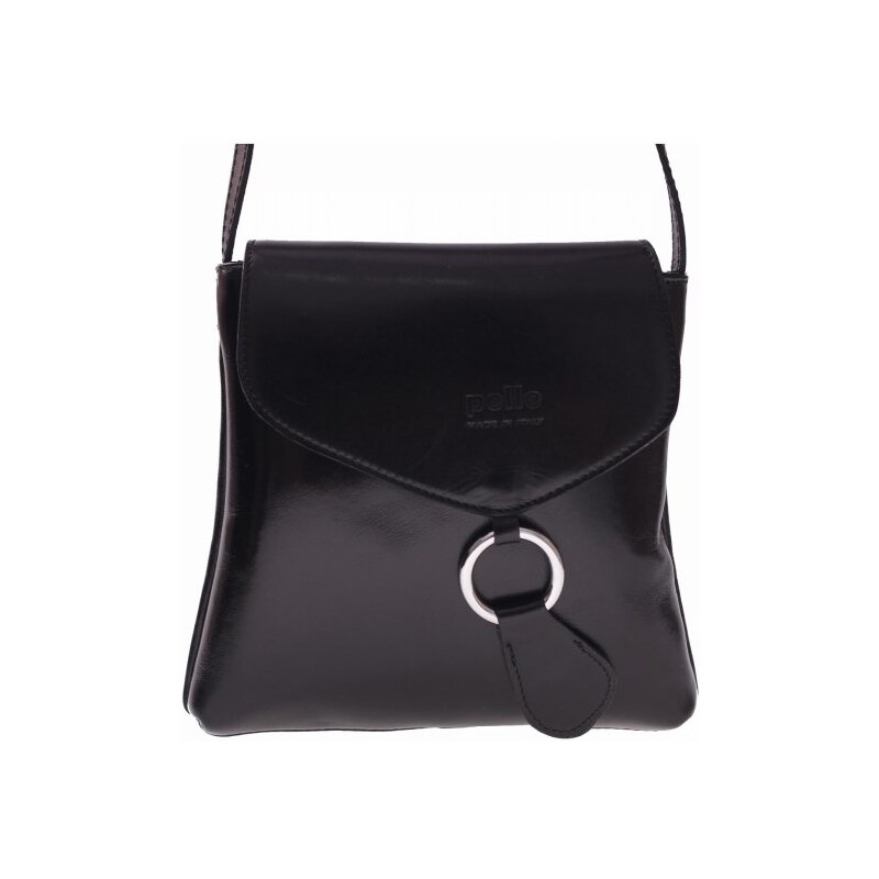 Genuine Leather Kožená kabelka listonoška Vera Pelle černá