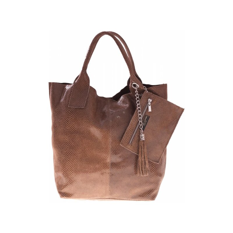 Genuine Leather Kožené kabelky Shopper bag Lakované zemitá