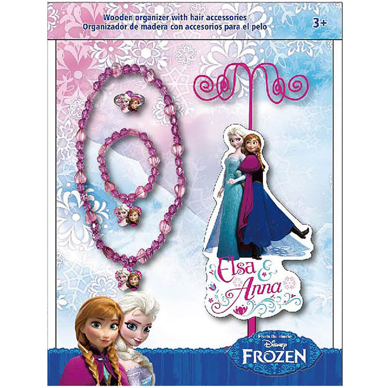 Disney Dívčí stojánek na šperky s doplňky Frozen - růžový