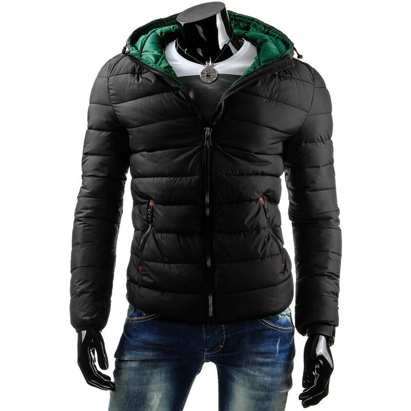 Pánská prošívaná zimní bunda s kapucí S´WEST černá
