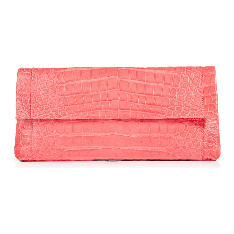 Nancy Gonzalez Fold-Over Crocodile Clutch