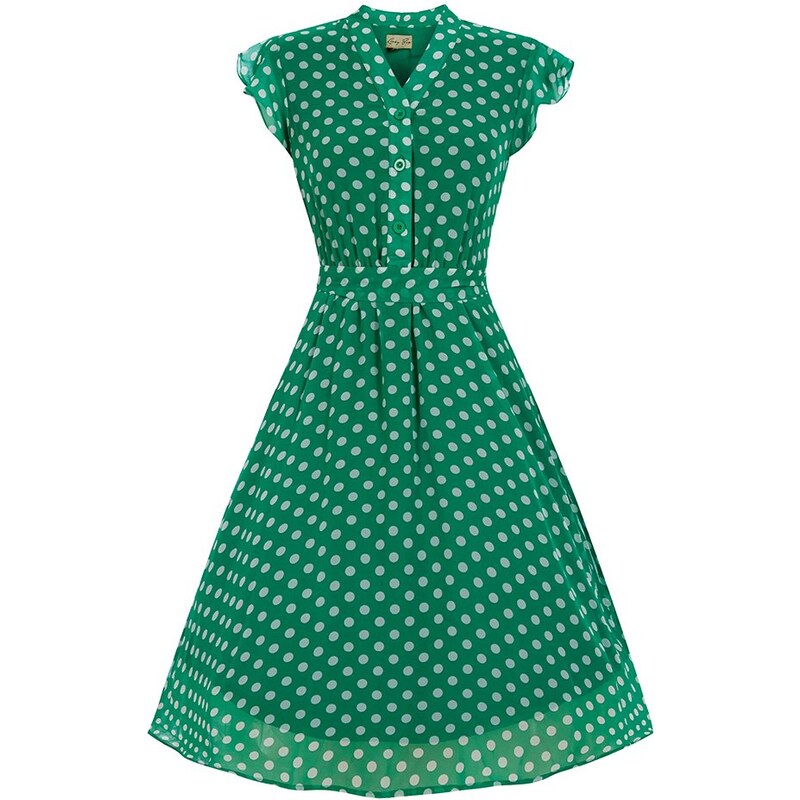 Dámské šaty Lindy Bop Kody zelené Velikost: 36