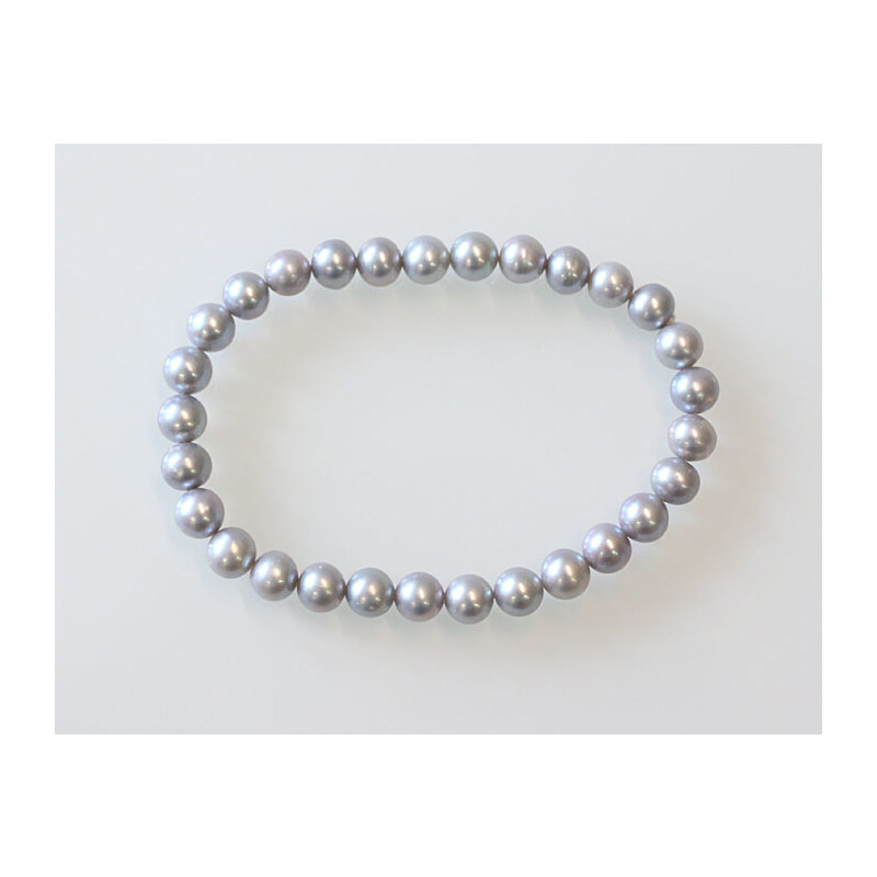 Klenota Perlový náramek z šedých perel
