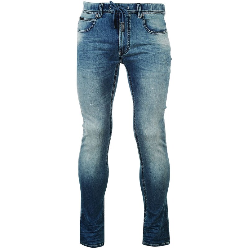 Firetrap Draw Cord pánské Jogger Jeans Light Wash