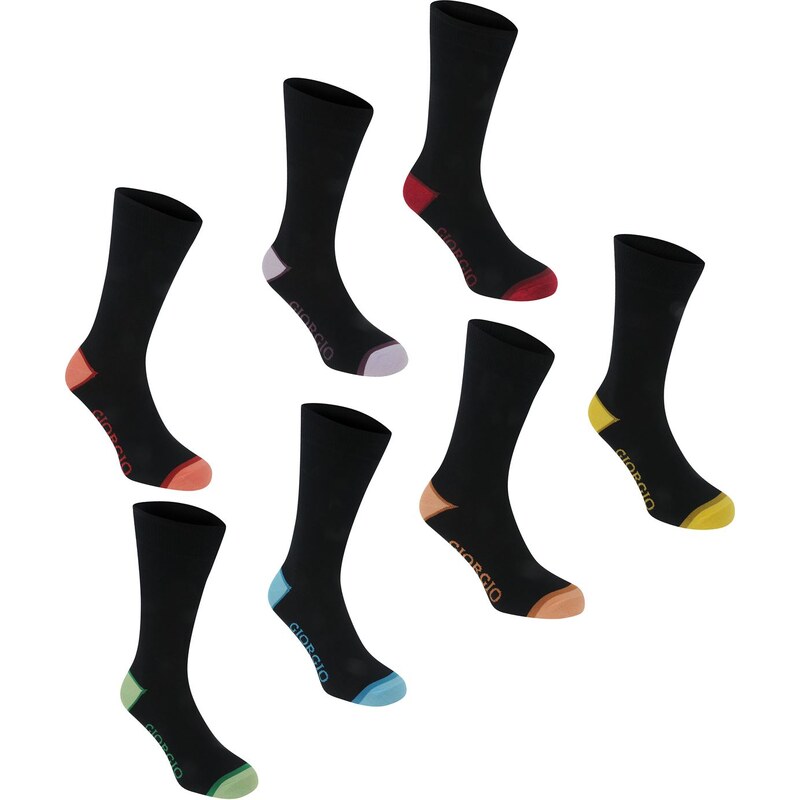 Giorgio 7pk pánské Dress Socks Heel + Toe
