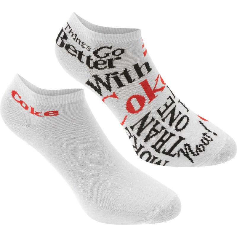 Unknown Coke 2 Pack Unisex Trainer Liner White 1