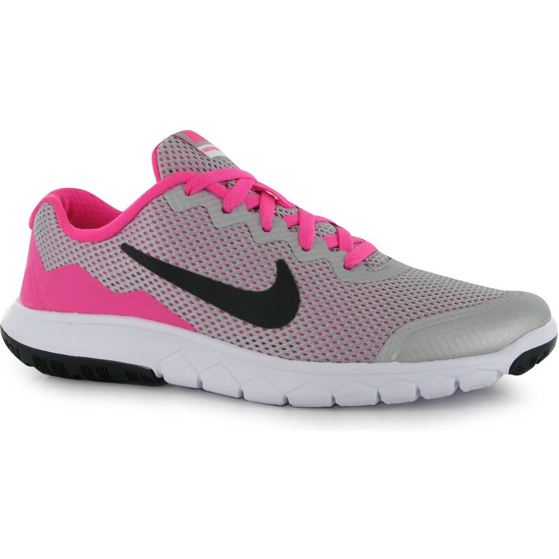 Nike Flex Experience dětské Girls Running Shoes Silver/Blk/Pink