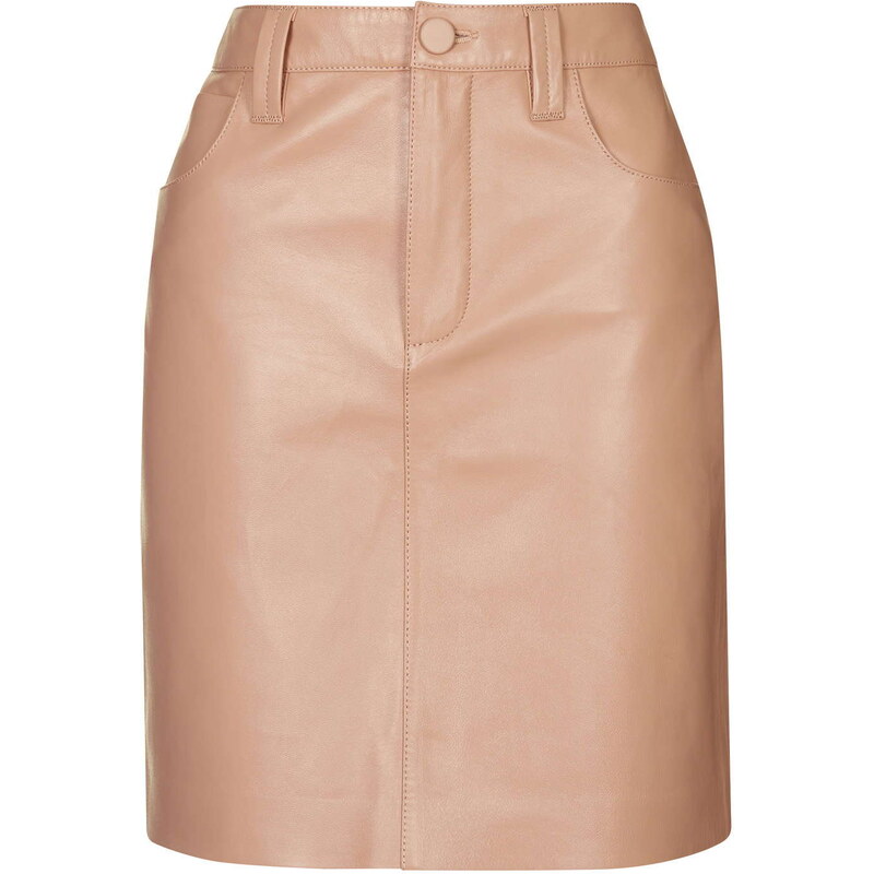 Topshop **Draycott Leather Skirt By Unique