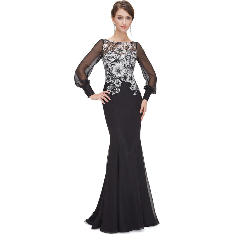 Dámské elegantní Ever Pretty plesové šaty černé 8363 XS