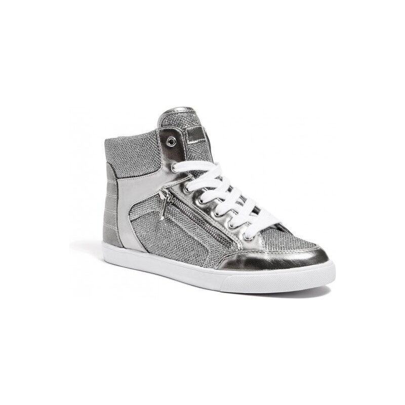 GUESS GUESS Mindie Metallic Sneakers - silver