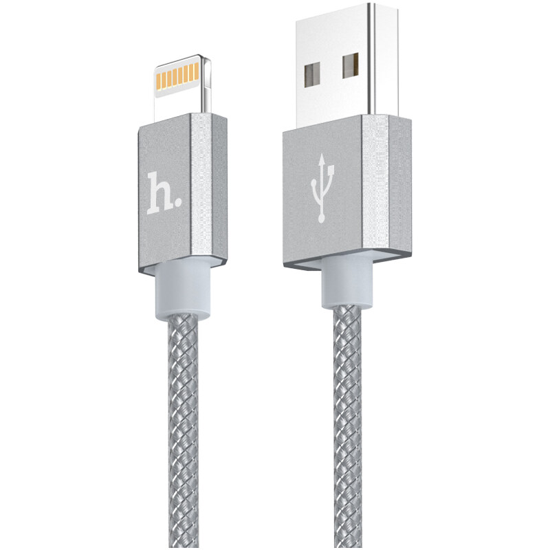 Certifikovaný kabel lightning pro iPhone a iPad - Hoco, UPF01 Grey