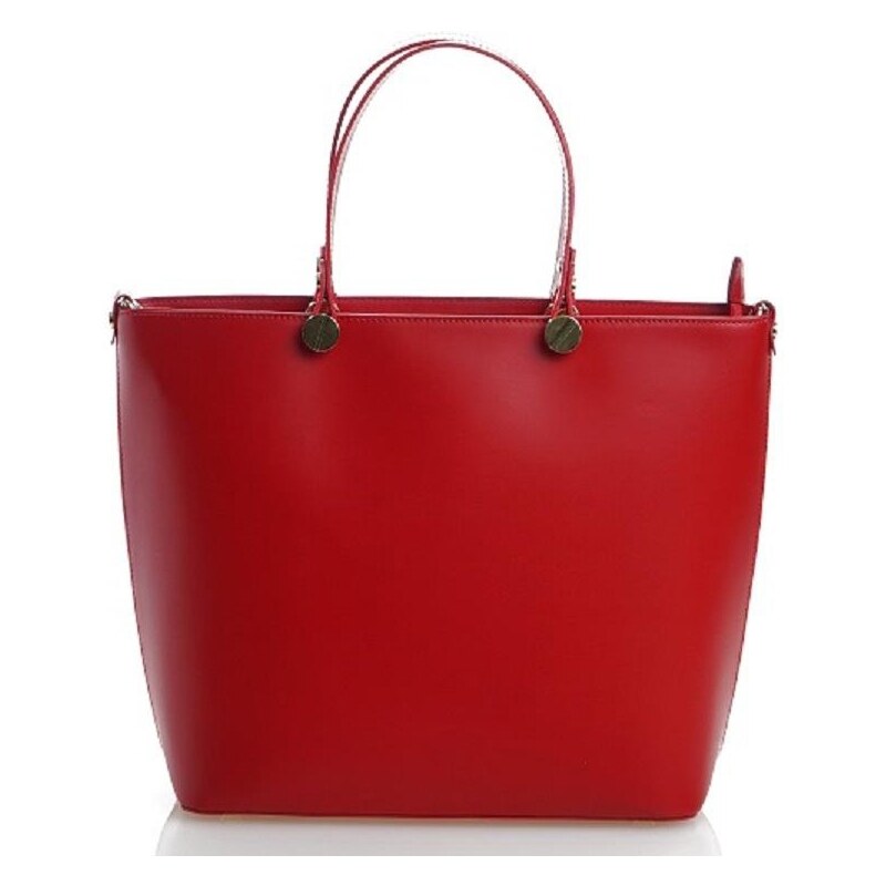 Delami Vera Pelle Vínově červená luxusní kožená velká kabelka Azra