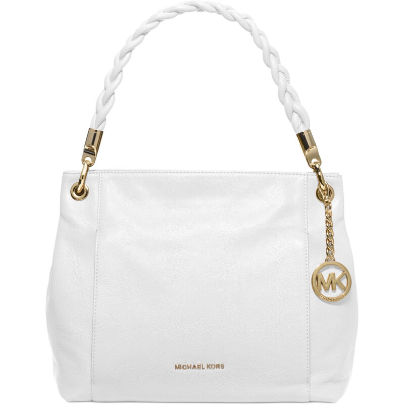 Kožená kabelka Michael Kors Naomi large optic white