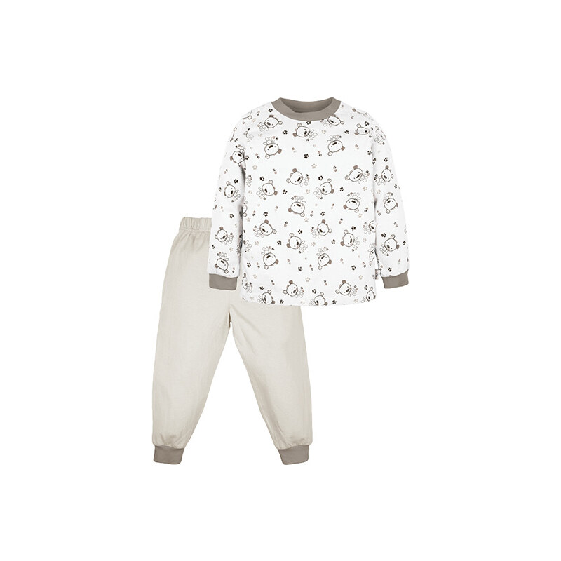 G-mini Dětské pyžamo Medvídek - hnědo-bílé