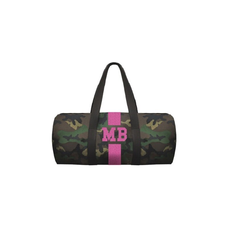 Mia Bag Army (unisex ) taška - válec růžový glitter pás, Barva růžová glitter