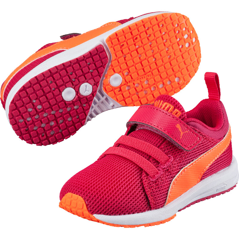 Puma Dívčí běžecké tenisky Carson Runner V - růžovo-oranžové