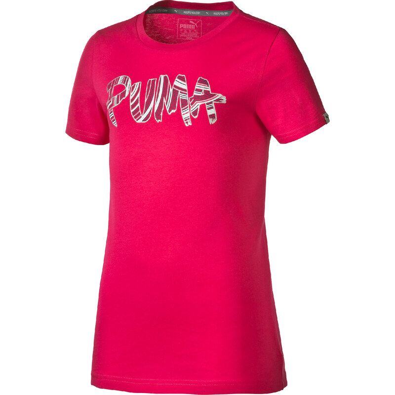 Puma Dívčí tričko Fun TD Logo - růžové