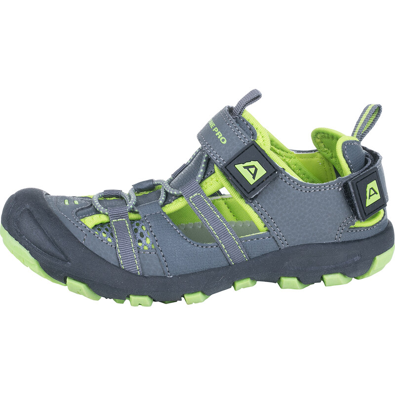 ALPINE PRO Dětské sandály Bilpin - šedo-zelené