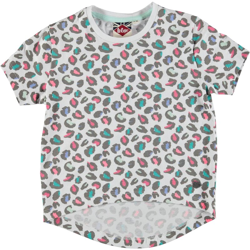 Triko Lee Cooper All Over Print T Shirt dětské Girls AOP Leopard