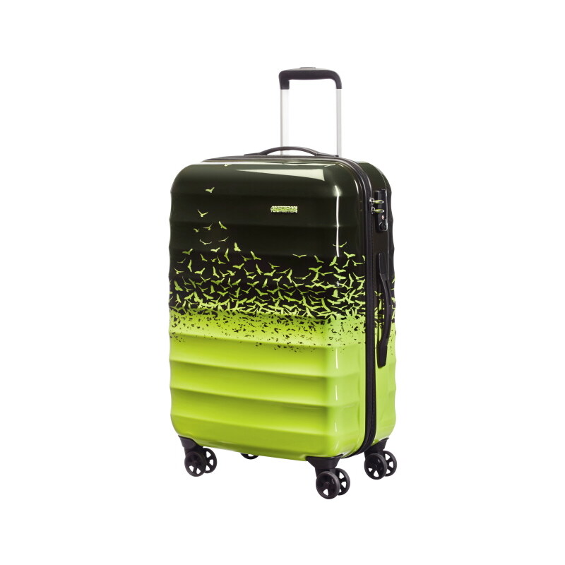 Cestovní kufr na kolečkách American Tourister limitovaná edice Fly Away Spinner 67 cm 02G-102 - černá/zelená